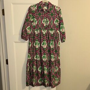 Anthropologie The Bettina Tiered Shirt Dress by Maeve